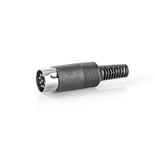 DIN-Stecker | Gerade | Stecker | Vernickelt | Twist-on | Kabeleingangsdurchmesser: 6.0 mm | PVC | Schwarz | 25 Stück | Plastikbeutel - handy.ch