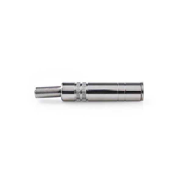 Audio-Anschluss | gerade | Buchse | Vernickelt | Lot | Kabeleingangsdurchmesser: 6.8 mm | Metall | Silber | 25 Stück | Plastikbeutel - handy.ch