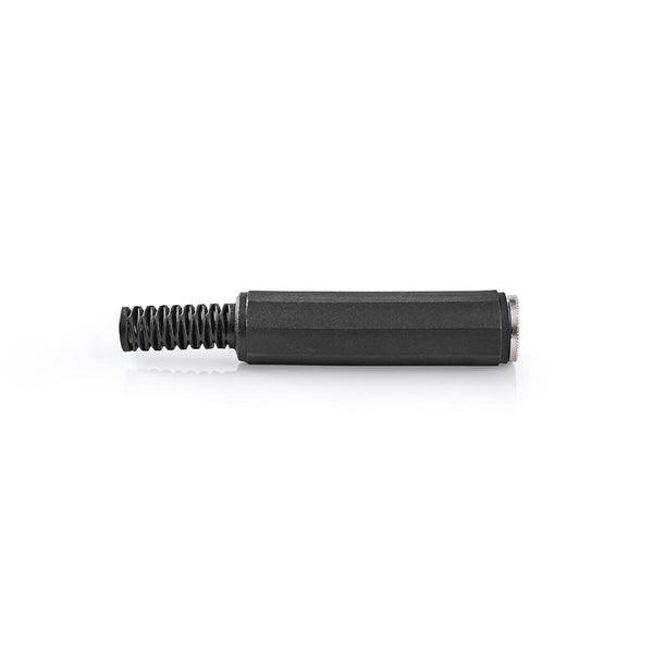 Audio-Anschluss | Gerade | Buchse | Vernickelt | Lot | Kabeleingangsdurchmesser: 6.0 mm | PVC | Schwarz | Plastikbeutel | 25 Stück - handy.ch