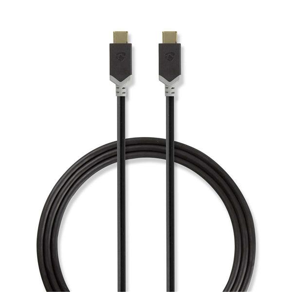 USB-Kabel | USB 3.2 Gen 1 | USB-C Stecker | USB-C Stecker | 5 Gbps | Vergoldet | 1.00 m | rund | PVC | Anthrazit | Plastikbeutel - handy.ch