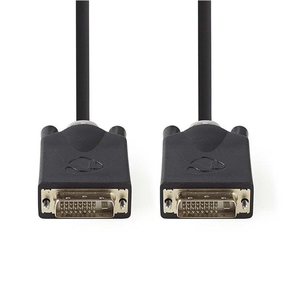 DVI-Kabel | DVI-D 24+1-Pin Stecker | DVI-D 24+1-Pin Stecker | 2560x1600 | Vergoldet | 2.00 m | Gerade | PVC | Anthrazit | Blister - handy.ch
