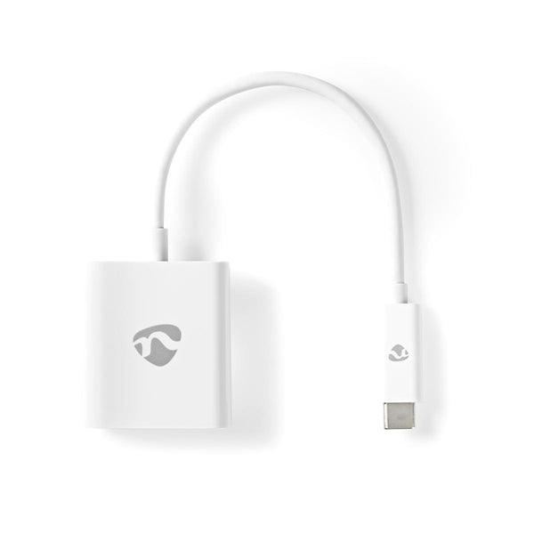USB-Adapter | USB 3.2 Gen 1 | USB-C Stecker | VGA Buchse | 0.20 m | rund | Vernickelt | PVC | Weiss | Blister - handy.ch