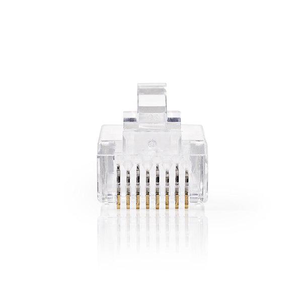 RJ45-Stecker | Stecker | Solid UTP CAT6 | Gerade | Vergoldet | 10 Stück | PVC | Transparent | Box - handy.ch