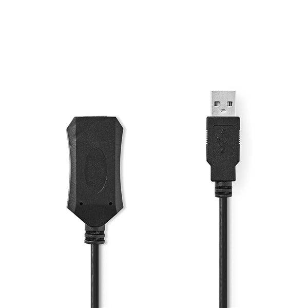 Aktive USB-Kabel | USB 2.0 | USB-A Stecker | USB-A Buchse | 480 Mbps | 10.0 m | Rund | Vernickelt | PVC | Kupfer | Umschlag - handy.ch
