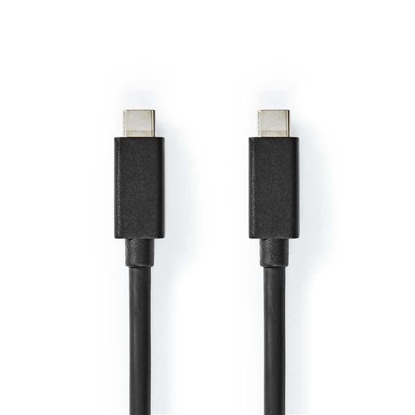 USB-Kabel | USB 3.2 Gen 2x2 | USB-C Stecker | USB-C Stecker | 100 W | 4K@60Hz | 20 Gbps | Vernickelt | 1.00 m | Rund | PVC | Schwarz | Umschlag - handy.ch