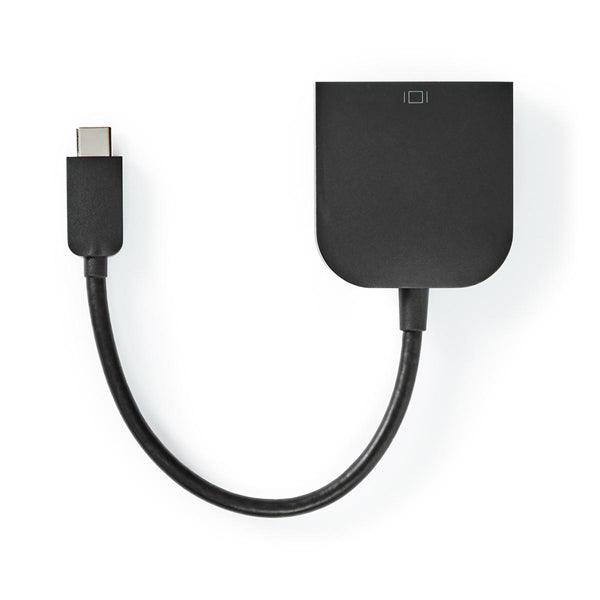 USB-C Adapter | USB 3.2 Gen 1 | USB-C Stecker | DVI-D 24+1-Pin Buchse | 1080p | 0.20 m | Rund | Vernickelt | PVC | Schwarz | Plastikbeutel - handy.ch