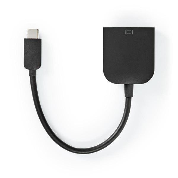USB-C Adapter | USB 3.2 Gen 1 | USB-C Stecker | VGA Buchse | 1920x1200 | 5 Gbps | 0.20 m | Rund | Vernickelt | PVC | Schwarz | Plastikbeutel - handy.ch