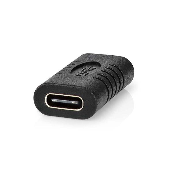 USB-C Adapter | USB 3.2 Gen 2 | USB-C Buchse | USB-C Buchse | 4K@60Hz | 10 Gbps | Rund | Vernickelt | Schwarz | Umschlag - handy.ch