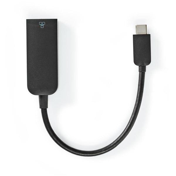 USB-Netzwerkadapter | USB 3.2 Gen 1 | 1000 Mbps | USB-C Stecker | RJ45 Buchse | 0.20 m | Rund | Vernickelt | Verzinntes Kupfer | Schwarz | Umschlag - handy.ch