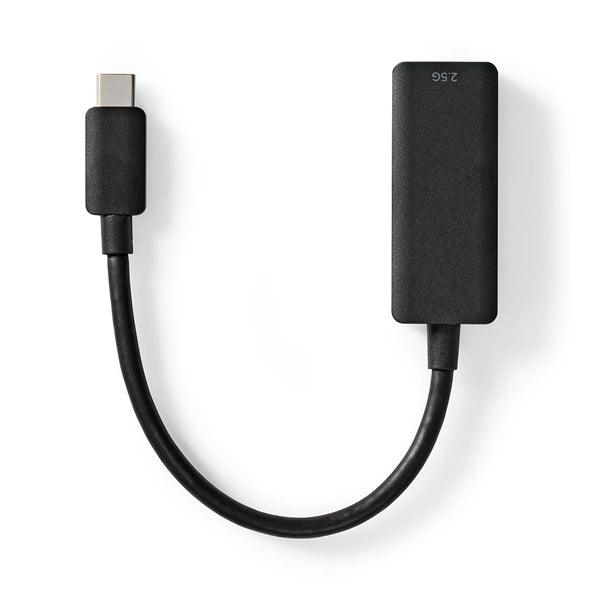 USB-Netzwerkadapter | USB 3.2 Gen 1 | 2.5 Gbps | USB-C Stecker | RJ45 Buchse | 0.2 m | Rund | Vergoldet | Verzinntes Kupfer | Schwarz | Umschlag - handy.ch