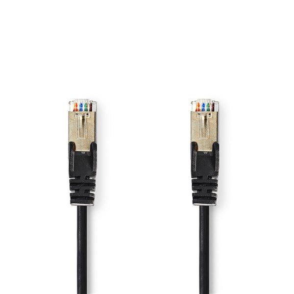 Cat 5e-Kabel | SF/UTP | RJ45 Stecker | RJ45 Stecker | 7.50 m | rund | PVC | Schwarz | Plastikbeutel - handy.ch