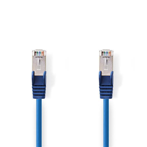 Cat 5e-Kabel | SF/UTP | RJ45 Stecker | RJ45 Stecker | 15.0 m | Rund | PVC | Blau | Plastikbeutel - handy.ch