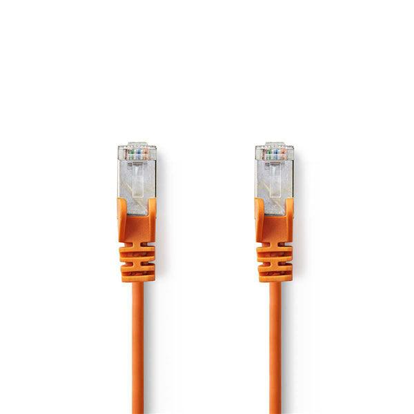 Cat 5e-Kabel | SF/UTP | RJ45 Stecker | RJ45 Stecker | 7.50 m | Rund | PVC | Orange | Plastikbeutel - handy.ch