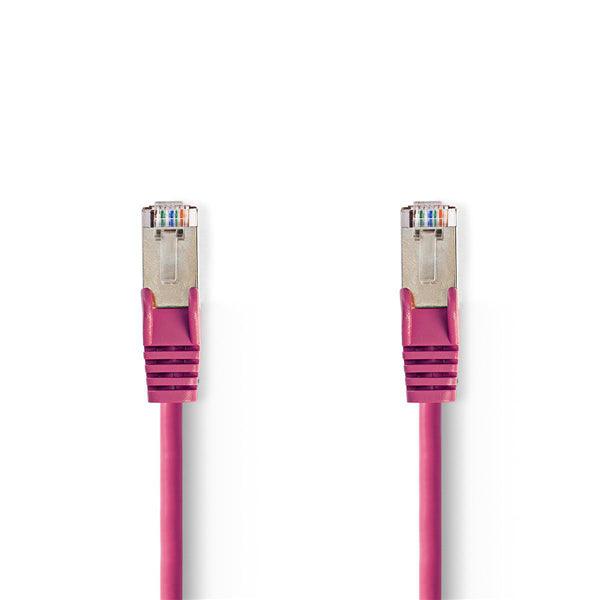 Cat 5e-Kabel | SF/UTP | RJ45 (8P8C) Stecker | RJ45 (8P8C) Stecker | 10.0 m | rund | PVC | Pink | Plastikbeutel - handy.ch