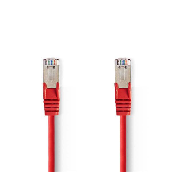 Cat 5e-Kabel | SF/UTP | RJ45 Stecker | RJ45 Stecker | 15.0 m | Rund | PVC | Red | Plastikbeutel - handy.ch