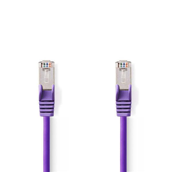 Cat 5e-Kabel | SF/UTP | RJ45 Stecker | RJ45 Stecker | 10.0 m | rund | PVC | Violett | Plastikbeutel - handy.ch