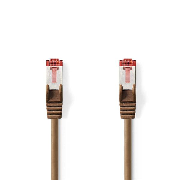 Cat 6 Kabel | RJ45 (8P8C) Stecker | RJ45 (8P8C) Stecker | SF/UTP | 20.0 m | rund | PVC LSZH | Braun | Plastikbeutel - handy.ch