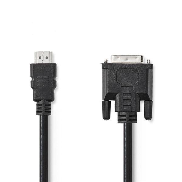 HDMI -Kabel | HDMI Stecker | DVI-D 24+1-Pin Stecker | 1080p | Vernickelt | 3.00 m | Gerade | PVC | Schwarz | Aufhänger - handy.ch