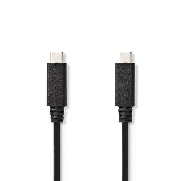 USB-Kabel | USB 3.2 Gen 1 | USB-C Stecker | USB-C Stecker | 15 W | 10 Gbps | Vernickelt | 2.00 m | rund | PVC | Schwarz | Aufhänger - handy.ch