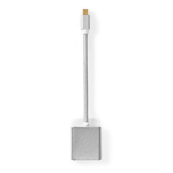 Mini Displayport-Kabel | DisplayPort 1.2 | Mini DisplayPort Stecker | DVI-D 24+1-Pin Buchse | 21.6 Gbps | Vergoldet | 0.20 m | Rund | Geflochten | Silber | Verpackung mit Sichtfenster - handy.ch