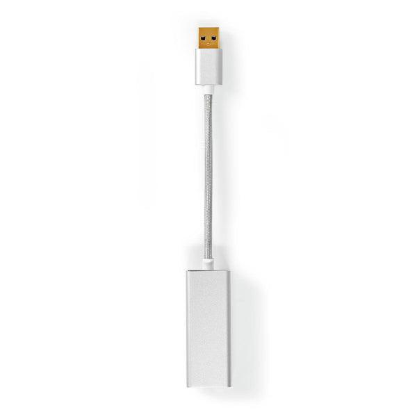 USB-Netzwerkadapter | USB 3.2 Gen 1 | 1 Gbps | USB-A Stecker | RJ45 Buchse | 0.20 m | Rund | Vergoldet | Reines Kupfer | Silber | Verpackung mit Sichtfenster - handy.ch