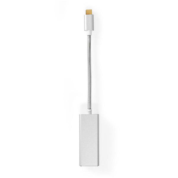 USB-Netzwerkadapter | USB 3.2 Gen 1 | 1 Gbps | USB-C Stecker | RJ45 Buchse | 0.20 m | Rund | Vergoldet | Verzinntes Kupfer | Silber | Verpackung mit Sichtfenster - handy.ch