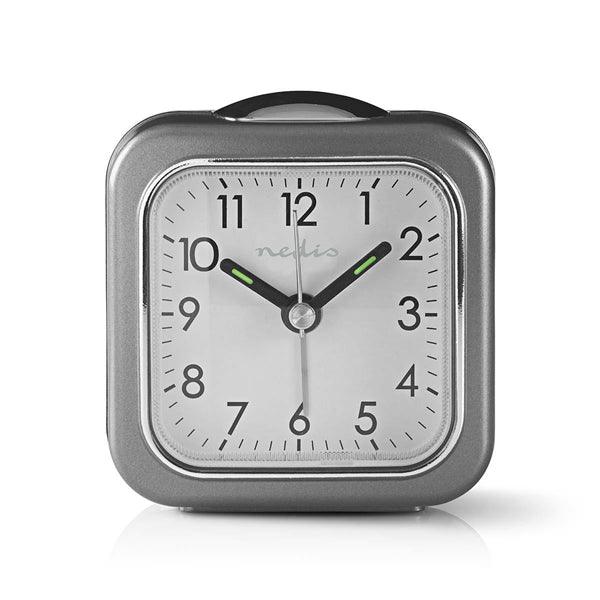 Analoger Schreibtisch Wecker | Snooze-Funktion | Backlight | Grau / Weiss - handy.ch