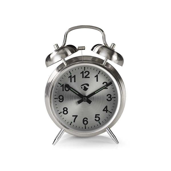 Analoger Schreibtisch Wecker | Snooze-Funktion | Backlight | Silber - handy.ch