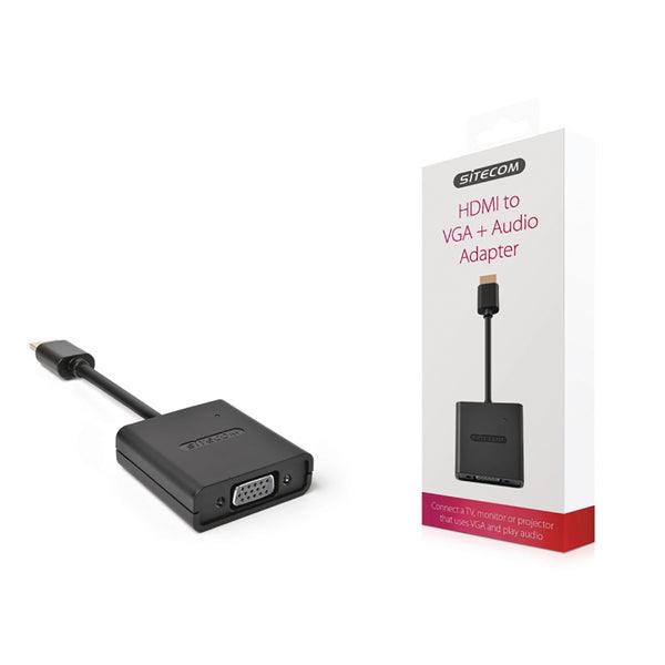 High-Speed-HDMI Adapter HDMI 1.2a - VGA female + 3.5 mm female / USB Micro B female Schwarz - handy.ch