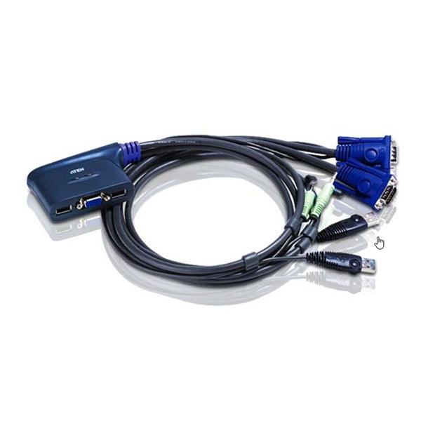 2-Port-USB-VGA/Audio-Kabel-KVM-Switch (0.9 m) - handy.ch
