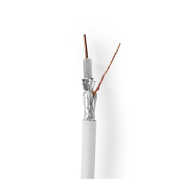 Antennenkabel auf Rolle | 4G / LTE Secure | 75 Ohm | 3-fach geschirmt | ECA | 50.0 m | Koax | PVC | Weiss | Kartonverpackung - handy.ch