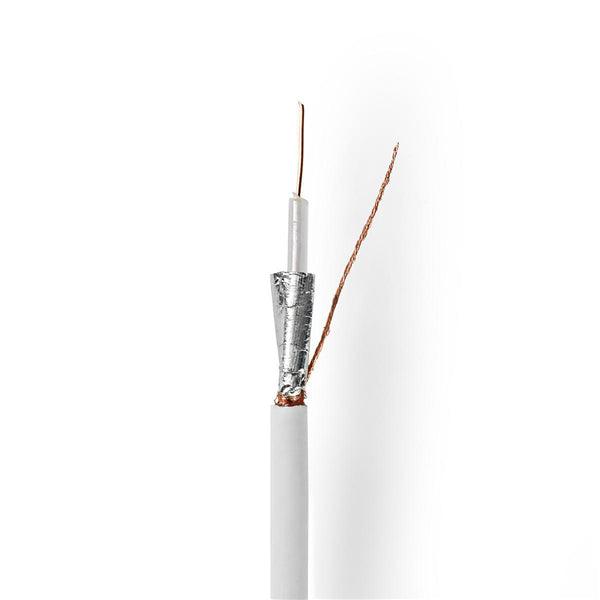 Antennenkabel auf Rolle | RG59U | 75 Ohm | Doppelt geschirmt | ECA | 10.0 m | Koax | PVC | Weiss | Rolle - handy.ch