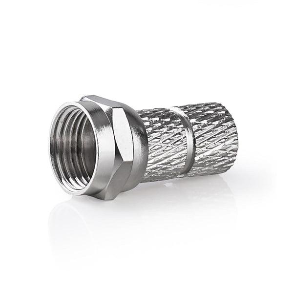 F-Stecker | Gerade | Stecker | Vergoldet | 75 Ohm | Twist-on | Kabeleingangsdurchmesser: 7 mm | Kupfer | Metall | 2 Stück | Verpackung mit Sichtfenster - handy.ch