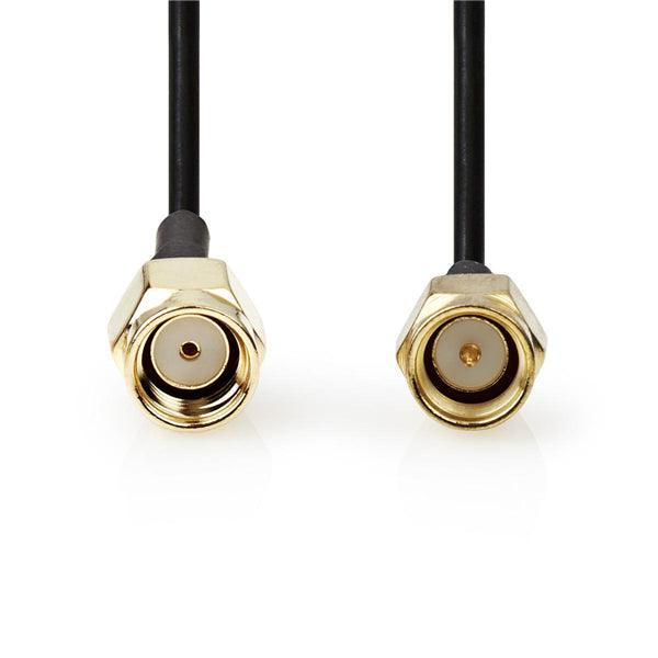 Antennenkabel | SMA-Stecker | SMA-Buchse | Vergoldet | 50 Ohm | Einzeln geschirmt | 2.00 m | Rund | PVC | Schwarz | Umschlag - handy.ch