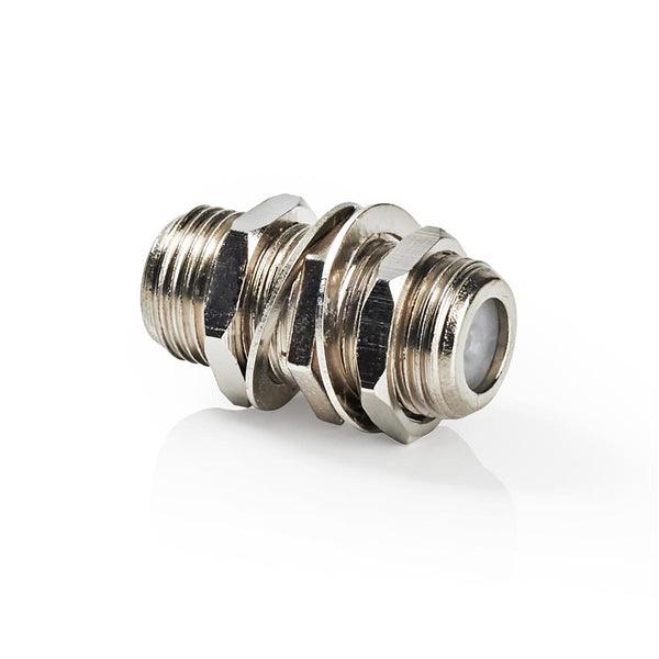 Satelliten- und Antennenadapter | F Buchse | F Buchse | Vernickelt | 75 Ohm | Gerade | Metall | Silber | 10 Stück | Umschlag - handy.ch