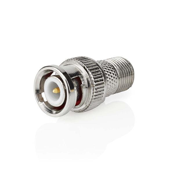 Satelliten- und Antennenadapter | BNC-Stecker | F Buchse | Vernickelt | 75 Ohm | Gerade | Metall | Silber | 10 Stück | Umschlag - handy.ch