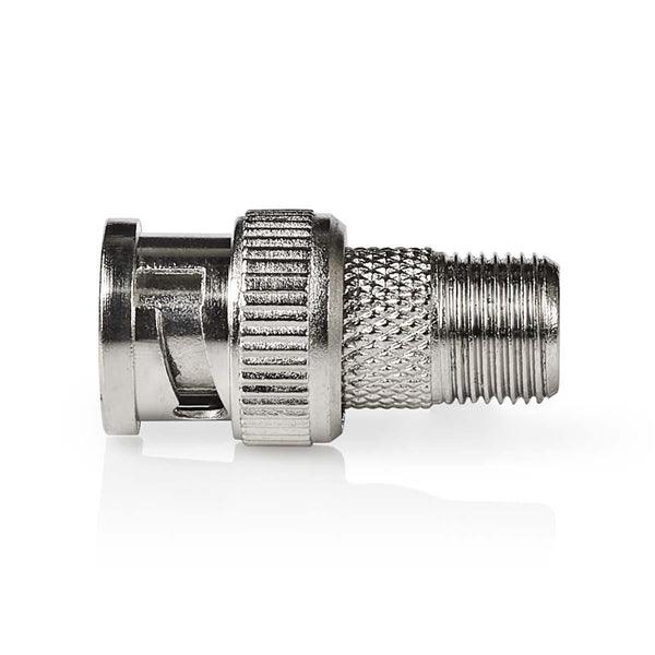 Satelliten- und Antennenadapter | BNC-Stecker | F Buchse | Vernickelt | 75 Ohm | Gerade | Metall | Silber | 10 Stück | Plastikbeutel - handy.ch