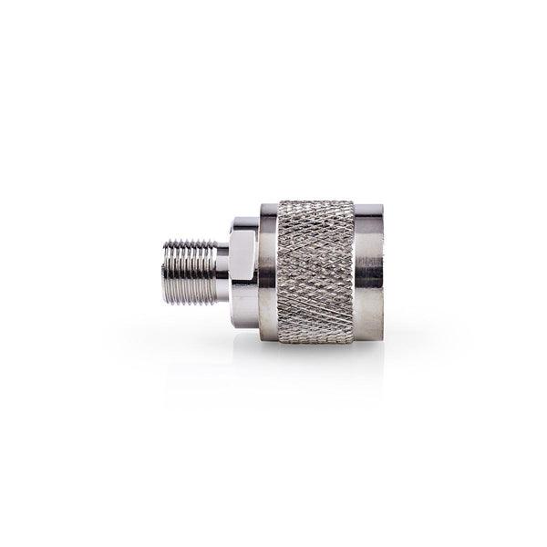 Satelliten- und Antennenadapter | N Stecker | F Buchse | Vernickelt | 75 Ohm | Gerade | Metall | Silber | 10 Stück | Plastikbeutel - handy.ch