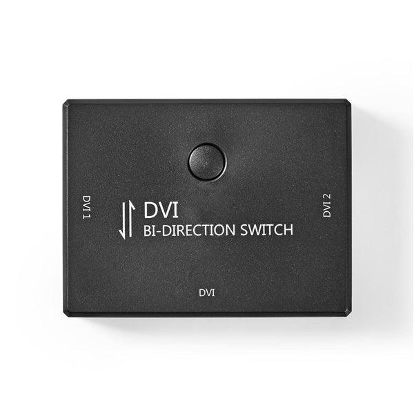 DVI-Schalter | 2-Port port(s) | Anschlüsse Eingang: 1x DVI-I / 2x DVI-I Buchse | Anschlüsse Ausgang: 1x DVI-I / 2x DVI-I Buchse | 165 mHz | Switch | Schwarz - handy.ch