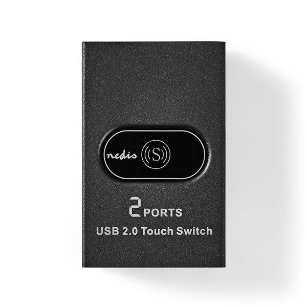 USB-Switch | 2-Port port(s) | 1x USB A | 2x USB-B-Buchse | 480 Gbps | Metall | Schwarz - handy.ch