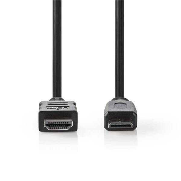High Speed ??HDMI Kabel mit Ethernet | HDMI Stecker | HDMI Mini Stecker | 4K@30Hz | 10.2 Gbps | 2.00 m | Rund | PVC | Schwarz | Box - handy.ch