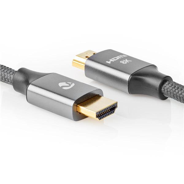 Ultra High Speed ??HDMI -Kabel | HDMI Stecker | HDMI Stecker | 8K@60Hz | 48 Gbps | 1.00 m | Rund | 6.3 mm | Anthrazit / Gun Metal Grau | Verpackung mit Sichtfenster - handy.ch
