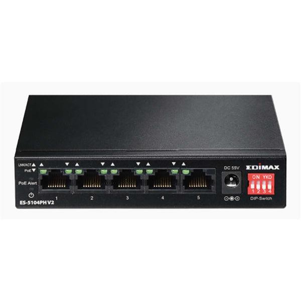5-Port-Fast-Ethernet-Switch mit grosser Reichweite 4 PoE+-Ports und DIP-Schalter - handy.ch