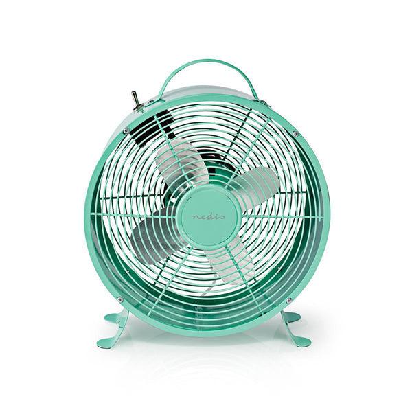 Tischventilator | Netzstromversorgung | Durchmesser: 250 mm | 20 W | 2-Geschwindigkeitsstufen | Türkis - handy.ch