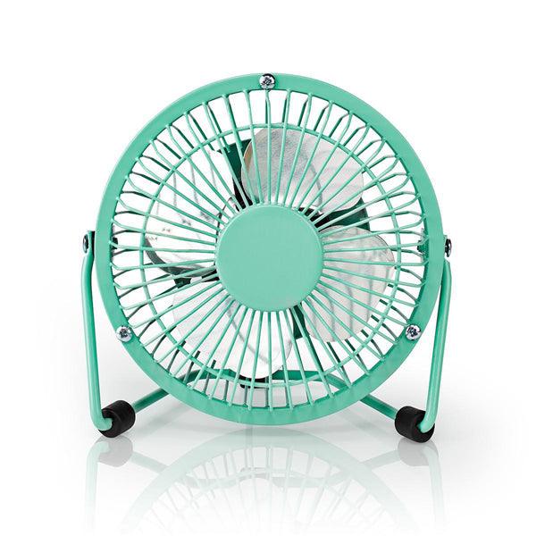 Tischventilator | Stromversorgung über USB | Durchmesser: 100 mm | 3 W | 1-Geschwindigkeitsstufen | Türkis - handy.ch