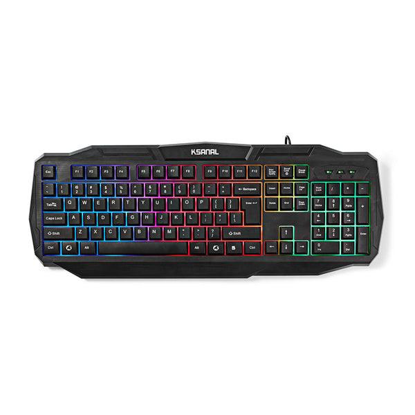 Wired Gaming Keyboard | USB 2.0 | Folientasten | LED | US international | US-Layout | Stromversorgung über USB | Netzkabellänge: 1.50 m | Gaming - handy.ch
