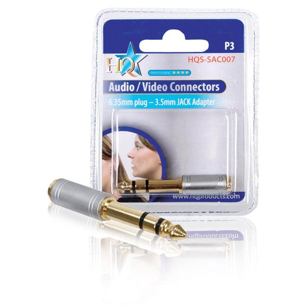 Stereo-Audio-Adapter 6.35 mm male - 3.5 mm female Silber - handy.ch