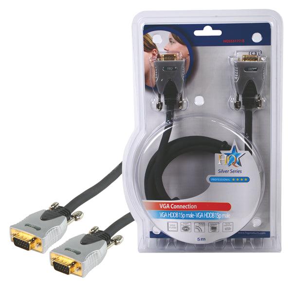 VGA-Kabel VGA male - VGA male 5.00 m Dunkelgrau - handy.ch