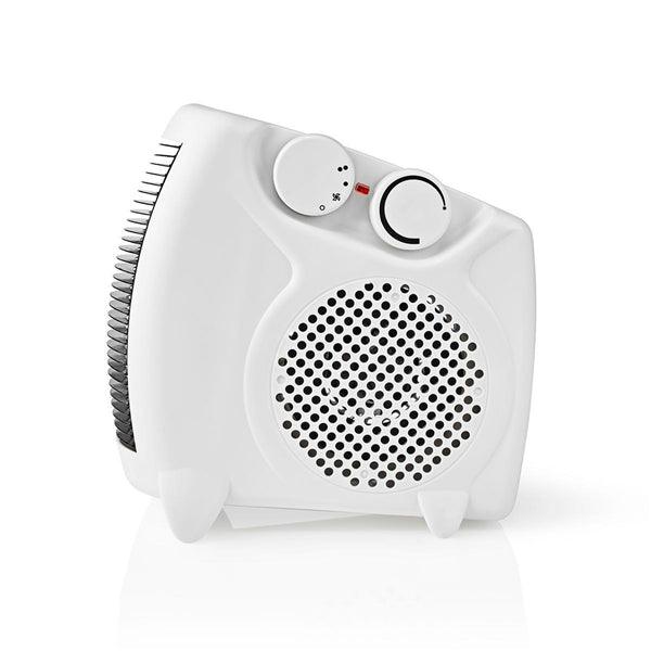 Heizlüfter | 1000 / 2000 W | Verstellbares Thermostat | 2 Wärmeeinstellungen | integrierte Griffe | Weiss - handy.ch