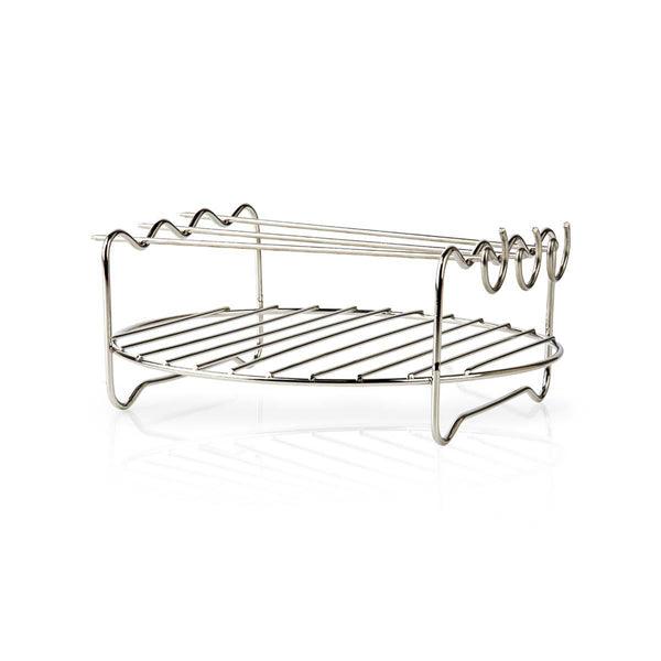 Gestell Heissluftfritteuse | Durchmesser: 180 mm | 3 Spiesse | Spülmaschinen geeignet | Metall - handy.ch